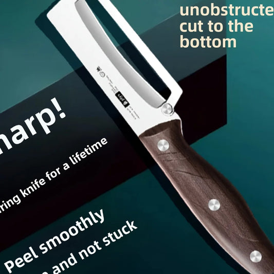 Stainless Steel Fruit & Vegetable Peeler with Wooden Handle